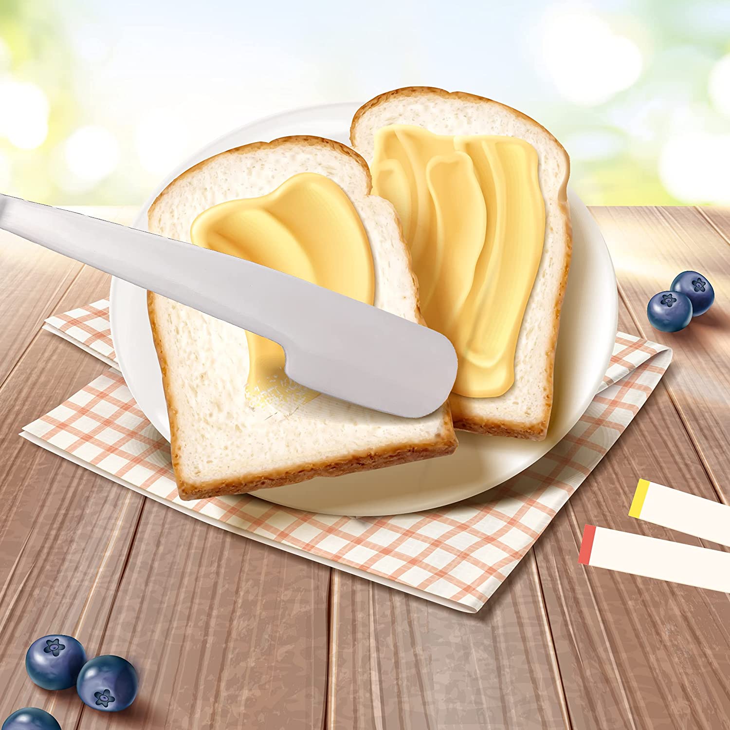 Knife Smearing Butter Sauce Scraper Butter Wind Ins Toast Knife Wooden  Handle Peanut Mini Peanut Butter Cheese Bread - AliExpress